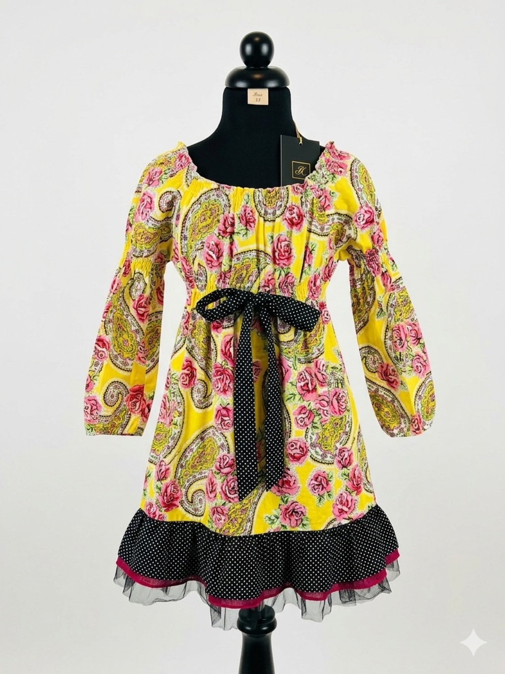 My Vintage Baby" 4T Paisley & Rose Dress – Shabby Chic Tunic